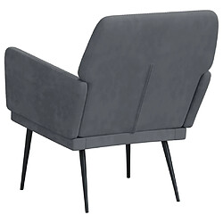 Acheter vidaXL Fauteuil Gris foncé 62x79x79 cm Velours