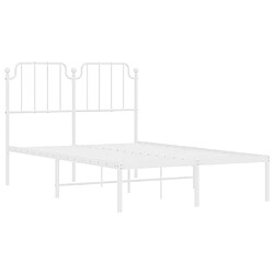 Acheter Maison Chic Cadre/structure de lit métal et tête de lit pour adulte - Lit Moderne Chambre blanc 120x200 cm -MN94904