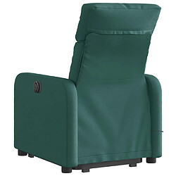 Avis vidaXL Fauteuil inclinable de massage Vert foncé Tissu