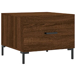 vidaXL Table basse Chêne marron 50x50x40 cm Bois d'ingénierie