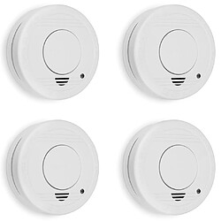 Smartwares Détecteurs de fumée 4 pcs 10x10x3,5 cm Blanc