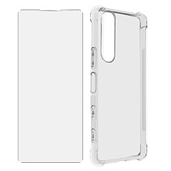 Avizar Pack Protection Sony Xperia 5 III Coque Souple et Verre Trempé Transparent