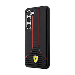 Acheter Ferrari Coque pour Galaxy S23 Plus Design Perforé et Luxueux Noir