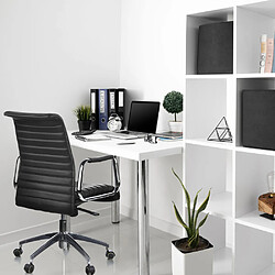 Siège de bureau / Fauteuil de direction ASPERA 10, cuir Nappa noir hjh OFFICE pas cher