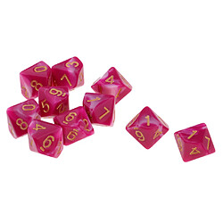 Acheter 10x dés de jeu 16 dés 16mm Dice pour jeux de société / enseignement des mathématiques Rose + Blanc