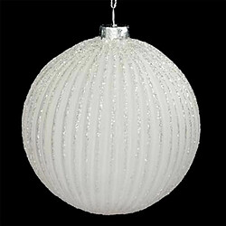 Boule de Noël en Verre Polaire 10cm Blanc