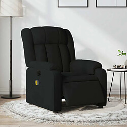 Maison Chic Fauteuil Relax pour salon, Fauteuil de massage inclinable électrique Noir Tissu -GKD49628