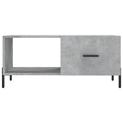 Maison Chic Table basse,Table Console Table d'appoint, Table pour salon gris béton 90x50x40 cm bois d'ingénierie -MN60091 pas cher