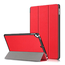 Etui en PU avec support tri-pliure rouge pour votre Apple iPad 10.2 (2019)