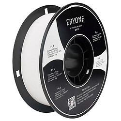 None Filament PLA ERYONE pour imprimante 3D 1,75 mm Tolérance 0,03 mm 1 kg (2,2 lb)/bobine - Blanc