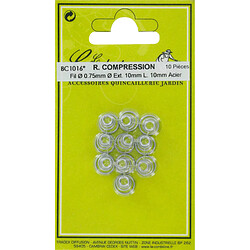 Ressort compression L10mm Diamètre fil 0,75mmxExt 10mm x10