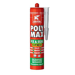 colle de montage et mastic d?étanchéité - griffon poly max fix&seal express - gris - griffon 6307750