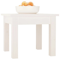 Acheter Maison Chic Table basse,Table Console Table d'appoint, Table pour salon Blanc 35x35x30 cm Bois massif de pin -MN22900