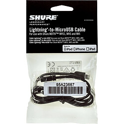 SHURE AMV-LTG Câble 1m iOS Lightining MicroB