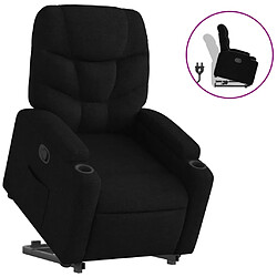 vidaXL Fauteuil inclinable noir tissu