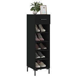 Avis Maison Chic Armoire à Chaussures Noir,Meuble de Rangement à Chaussures 30x35x105 cm bois d'ingénierie -MN15264