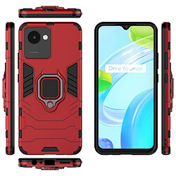 Htdmobiles Coque pour Realme C30 / Narzo 50i Prime - housse etui rigide anti choc + verre trempe - ROUGE