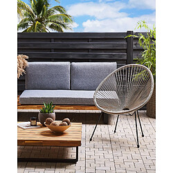 Beliani Chaise de jardin ACAPULCO II Gris clair