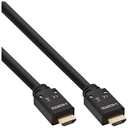 NEDIS Câble HDMI haute vitesse actif InLine® avec Ethernet, 4K2K, M / M, contacts noirs et dorés, 15 m