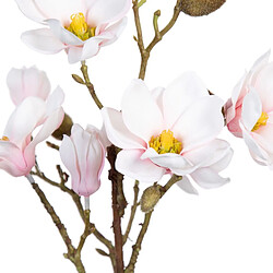 BigBuy Home Plante décorative Polyester Polyéthylène Fer 25 x 25 x 49 cm Magnolia