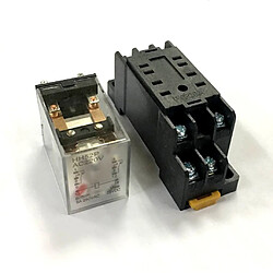 220v bobine de courant alternatif dpdt micro mini relais avec support de base de douille pas cher