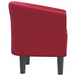 Avis vidaXL Chaise cabriolet rouge bordeaux tissu