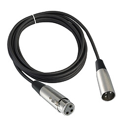 CÂBLE D'EXTENSION MICROPHONE MICROPHONE 3 Broches XLR MÂLE À FEMELLE NOIR 10ft