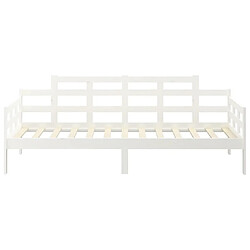 Acheter vidaXL Lit de jour sans matelas blanc bois de pin massif 90x200 cm