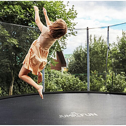 Jump4Fun Trampoline de jardin ø 305 cm- 10FT- Filet intérieur, Matelas de protection et Echelle pas cher