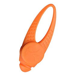 Wewoo Pendentif en silicone pour collier de sécurité LED animaux de compagnie Orange