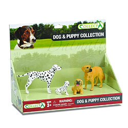 Figurines Collecta Lot de 4 figurines : 2 chiens