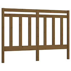 vidaXL Tête de lit Marron miel 146x4x100 cm Bois massif de pin