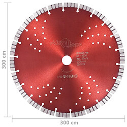 vidaXL Disque de coupe diamanté avec turbo et trous Acier 300 mm pas cher