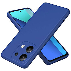 Htdmobiles Coque pour Xiaomi Redmi Note 13 4G - housse etui silicone gel fine + film ecran - BLEU FONCE