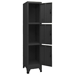 Acheter vidaXL Armoire à casiers Noir 38x45x180 cm Acier