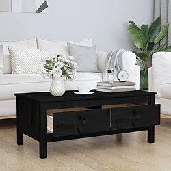 Avis Maison Chic Table basse,Table Console Table d'appoint, Table pour salon Noir 100x50x40 cm Bois massif de pin -MN66242