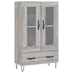 vidaXL Buffet haut sonoma gris 69,5x31x115 cm bois d'ingénierie