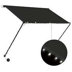 vidaXL Auvent rétractable avec LED 150x150 cm Anthracite