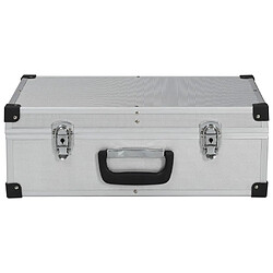 Avis vidaXL Valise à outils 46 x 33 x 16 cm Argenté Aluminium