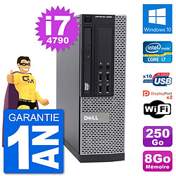 PC Dell 9020 SFF Intel Core i7-4790 RAM 8Go Disque Dur 250Go Windows 10 Wifi - Occasion