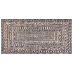 Beliani Tapis en jute beige et gris 80 x 150 cm BAGLAR