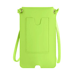 Avizar Pochette Bandoulière Smartphone avec Rangement carte Simili cuir vert