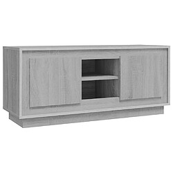 Maison Chic Meuble TV scandinave gris - Banc TV pour salon Sonoma 102x35x45 cm bois d'ingénierie -MN95695