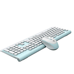 Ensemble clavier et souris sans fil 2.4G pour bureau à domicile sans fil ultra-mince - vert