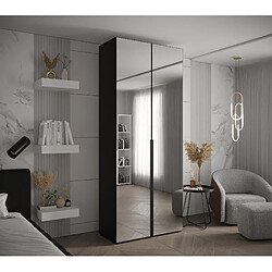 Abiks Meble Inova 1 Armoire avec miroir et portes battantes 236,7/100/47 2 Portes (nero/nero)