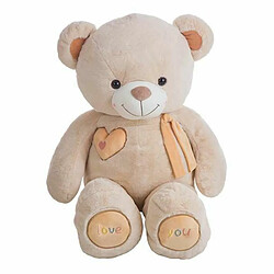 BigBuy Kids Jouet Peluche Valentin Beige Ours 140 cm