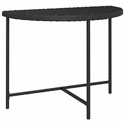 Maison Chic Table de jardin | Table d'extérieur Noir 100x50x75 cm Résine tressée -GKD24002