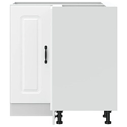 Avis vidaXL Armoire d'angle de cuisine Kalmar blanc bois d'ingénierie