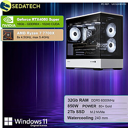 Sedatech PC Gamer Pro XL Vision • AMD Ryzen 7 7700X • RTX4080 Super • 32Go DDR5 • 2To SSD M.2 • Windows 11