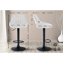 Non Tabouret de bar Milet simili cuir noir